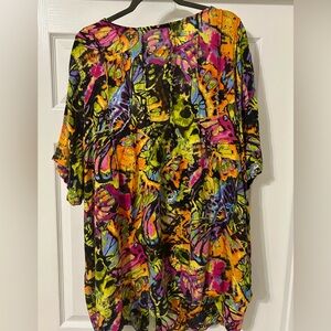 Vibrant Multicolor Butterfly coverup